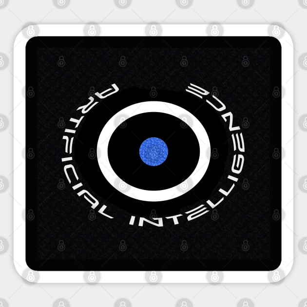 Artifcial Intelligence AI Cool Blue Pill Logo Sticker by PlanetMonkey